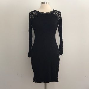 Maurices Black Lace Long Sleeve Dress Size Small